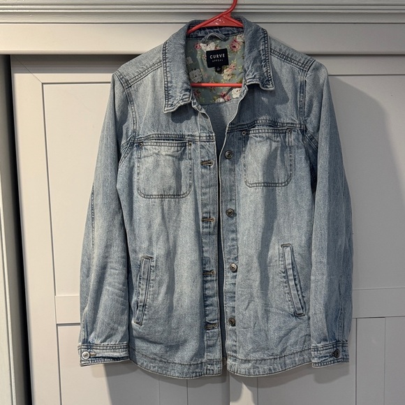 Curve Appeal Blue Denim Jacket - Picture 1 of 4